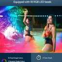 Vangue Solar Pool Lights, Solar Powered LED with IP68 Waterproof, 16 Colors, 7 Brightness Levels, and Timer for Swimming, Inground and Above Ground (Solar Pool Lights 2 Pcs)