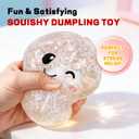 2026 New Big Squishy Dumpling,Dumpling Squishy, Rainbow Dumplings, Cute Anxiety Relief Fidget , Soft Squeeze Decompression Dough for Adult(Glitter Yellow)