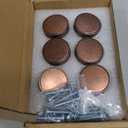 Goo-Ki Antique Copper Cabinet Drawer Knobs Zinc Alloy Kitchen Hardware - 6 Pack Single Screw/Hole Bar Pull Handles for Cupboard Wardrobe