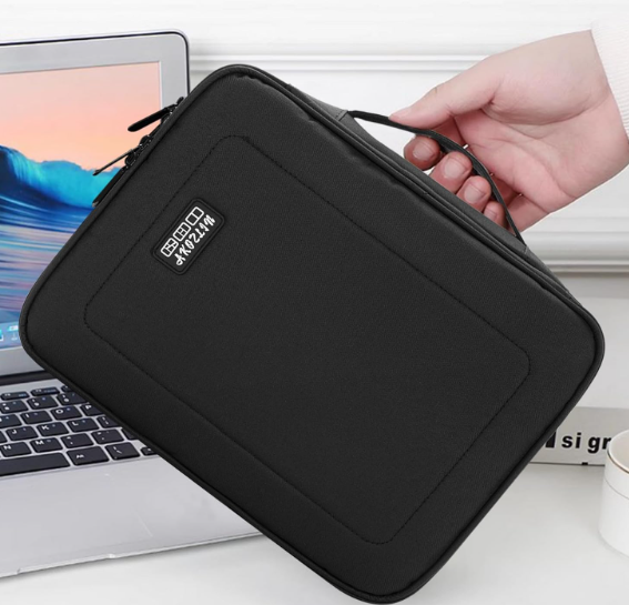 AKOZLIN Padded 4pcs/set Double Layer Travel Organizer Office Cord Cable Electronics Accessories Bag Electrical Cord Management Case Black
AKOZLIN Bag