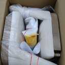 VESCASA 18" W Upholstered Dining Chairs with 13" H Padded Back, Farmhouse Dining Chairs with Natural Wood Legs for Kitchen, Dining Room, Set of 2, Beige Linen