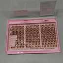 Brown Lash Clusters Kit Natural 300Pcs Wispy Lashes Cluster Eyelash Cluster Extensions Kit C Curve Individual Lashes Extensions Kit For DIY Waterproof & Long - Lasting (Light Brown10-16mm)