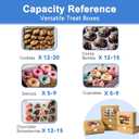 30 Pcs Bakery Boxes 8-In with Windows, Cookie Boxes Brown for Chocolate Covered Strawberries, Treats, Donuts, Cupcakes, and Candy Gift Giving 8x6x2.5 Inch