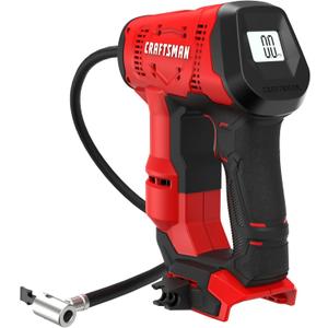 CRAFTSMAN V20 Air Compressor Portable, Cordless Tire Inflator, Up To 150 PSI Tire Pump, with Digital Pressure Gauge, Tool Only (CMCE521B)