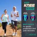 Modvel Compression Knee Brace for Women & Men, 2-Pack Knee Brace for Running Knee Pain, Knee Support Compression Sleeve, Workout Sports Knee Braces for Meniscus Tear, ACL & Arthritis Pain Relief