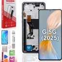 Motorola LCD for G 5G [2025 Version] Screen Replacement Kits with Frame XT2513V XT2513-1 XT2513-2 Display Digitizer Touch Screen Assembly 6.6 Inch