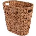 GRANNY SAYS Wicker Trash Can, Bathroom Trash Can with Handles, Wicker Waste Basket for Bathroom, Waste Basket for Bedroom, Decorative Boho Trash Can, 19 Liters/5 Gallons, 1-Pack Caramel Orange