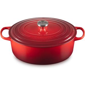 Le Creuset Enameled Cast Iron Signature Oval Dutch Oven, 8 qt., Cerise