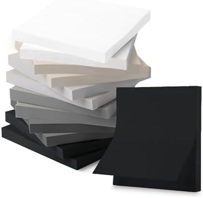 Mr. Pen- Sticky Notes, 3”x3”, 12 Pads, 600 Sheets, Greyish Tones Sticky Notes 3x3, Stocky Notes for Bible Journaling