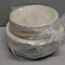 JOLLY CHEF Compostable Heavy Duty Plates 7 inch and 9 inch [120 Pack] Eco-Friendly Disposable Paper Plates Bagasse Biodegradable Sugarcane Fibers Round Plates Bulk for Party Dinner(Brown)