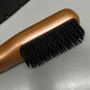 Kikuo Steam Hair Straightener Brush, Steamline Pro 3 in 1 Straightening Brush, Curly & Frizzy Hair,Smooth Without Flattening, 5 Temp Settings & LED Display, Dual Voltage, Professional Tools, Orange