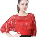 Women's Latin Dance Tops, Ballroom Dance, Modern Dance Clothes, Jitterbug Sequined Dance Clothes