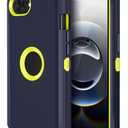 Jiunai for iPhone 16e Case, for iPhone 17e Case Heavy Duty Shockproof Rugged Screenless, Dual Layer Dust Proof Protective, Cell Phone Cover for iPhone 16 e / 17 e 6.1'' Men Women Teen Blue
