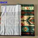 Green Southwest Tribal Navajo Aztec Fancy Abstract Geometric Ethnic Hipster Window Curtain Valance Blackout for Decorative Privacy Rod Pocket 52 X 16 Inches