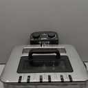 Alpha Living Electric Deep Fryer  4.5L Deep Fryer with Basket with 2-Quart and 4-Quart Baskets  High-Grade Stainless Steel  Temperature Control and Timer  Ideal for Fried Chicken, Fries