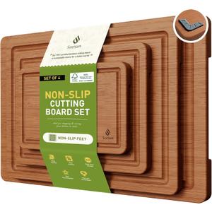 Bamboo Cutting Board Set Non Slip Feet Over Sink Father Day Dad Parents Papa Stepdad Pappy Poppy Pawpaw Who Want Nothing Everything Future Groom Bride Law Christmas Xmas