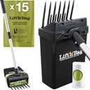 Neater Pet Brands Lift N Bag 2.0 Dog Pooper Scooper with Bag Attachment & 22" Pole for Small to Large Dogs, New & Improved Design, 15 Refill Bags, Heavy Duty Dog Poop Scooper for Yard, One-Hand Use