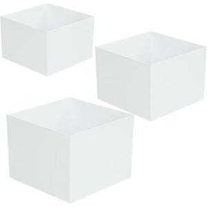 Hfppkn 3 Pcs Hollow Bottom Acrylic Cube Display Box, Plastic Riser Stand for Cupcake Dessert Collectible Buffet Layout