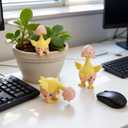 3Pcs Cute Hatching Chicks Resin Figurines, Mini Farm Animal Statues for Fairy Garden, Potted Plant Decor and Home Desktop Ornaments
