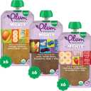 Plum Organics - 12+ Months Organic Baby Food Variety Pack - 3 Flavors - Non-GMO - Fruit & Veggie Blends On-The-Go Pouches for Baby and Toddler Meals - Quality Tested Ingredients - 4 oz (Pack Of 18), BBD 2026/05/21