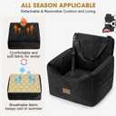 JOEJOY Dog Car Seats for Small Medium Dogs Under 35lbs, Dog Booster Seat with Detachable Washable Cover and Cushion, Memory Foam Pet Car Seat with Safety Belt and Storage Pockets (Black)