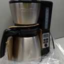 BLACK+DECKER 12 Cup Thermal Programmable Coffee Maker with Brew Strength and VORTEX Technology, Black/Steel, CM2046S