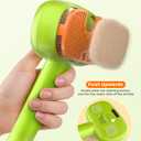 4-in-1 Cat Steam Brush, 2025 Upgraded Pet Steam Brush for Indoor Cats Dogs Spray Hair Removal Comb, 2 Spray Self-Cleaning Dog Brushes for Shedding,Massage,Cleaning Grooming (Green)
