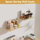 2 x Fabric Wall Cubicle Shelf Organizer, Office Cubical Accessories for Work, Cubicle Wall Decor Hooks for Bedroom Office, No Drill Shelf (with Adhesive Hook, Concrete Walls Hooks (1 Pack)