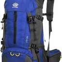 WoneNice 50L(45+5) Waterproof Hiking Backpack - Outdoor Sport Daypack with Rain Cover (Sapphire Blue)
