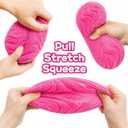 Fuzz Ball Squishy Stress Ball Slow Rising Memory Foam Fidget Squishy Fuzz Balls Adults Anxiety Stress Relief Toys,Party Favors Gift for Adult Kids (Pink Ball) (Pink)