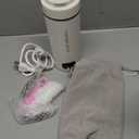 Dual Voltage Portable Electric Kettle Travel Hot Water for Tea, Coffee, 6 Temperature Controls and LCD Display, 316 Stainless Steel and 450ml, Auto Shut Off & Boil Dry Protection, Warm White with Adapter