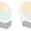 2 Pack Recessed Lighting 7 Inch with Junction Box, 5CCT 7 Inch LED Recessed Lights Dimmable 2700K/3000K/4000K/5000K/6000K, 16W 1300lm Ultra Thin Recessed Lighting - ETL and Energy Star Certified