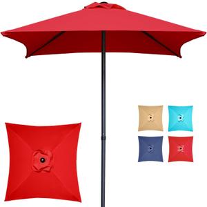 4.9ft Mini Square Patio Umbrella - UV 50+ Waterproof & Easy Setup | Outdoor Table Umbrella for Deck, Balcony, Garden, Lawn, Backyard, Market