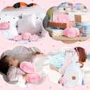 Aoriher 4 Pcs Halloween Pumpkin Plush Toy Pumpkin Plush Pillow Stuffed Plushie for Boys Girls with 2 Expressions Party Decor Gifts, 3.5 and 6 Inches (Pink)