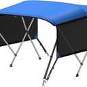 KAKIT Bimini Tops with Mesh Sidewalls (3 Bow 6'L x 46" H x 85"-90" W, Blue)