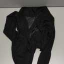 Allegra K Women's 3/4 Sleeve Sheer Mesh Shrug Open Front Cropped Bolero Cardigan XX-Large Black