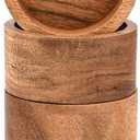 EDHAS Bowl Set of 4 – Hand-Carved, Food-Safe Rustic Small Bowls for Entertaining, Parties, Snacks, Candy, Nuts, Dips, Desserts, Kitchen Gift (3" X 3" X 1.5")