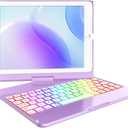 MMK iPad Keyboard Case 9.7 for New iPad 2018 (6th Gen) - iPad Pro 2017 (5th Gen) - iPad Air 2/ Air -Detachable Wireless Bluetooth Keyboard - Magnetic Auto Sleep/Wake (Purple)