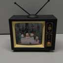 Christmas Snow Globe Lantern, Sparkling Musical Snowman Choir TV Snow Globe, Battery or USB Powered, with 6-Hour Timer, Holiday Decor Gift Christmas Lantern