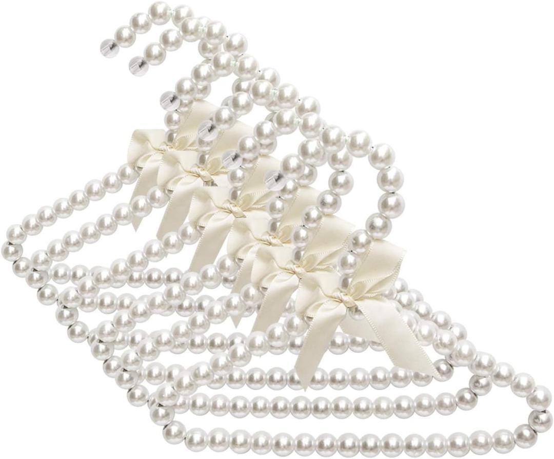 6Pack Baby Pet Dog Clothes Hangers, Mini Cute Pearl Hangers