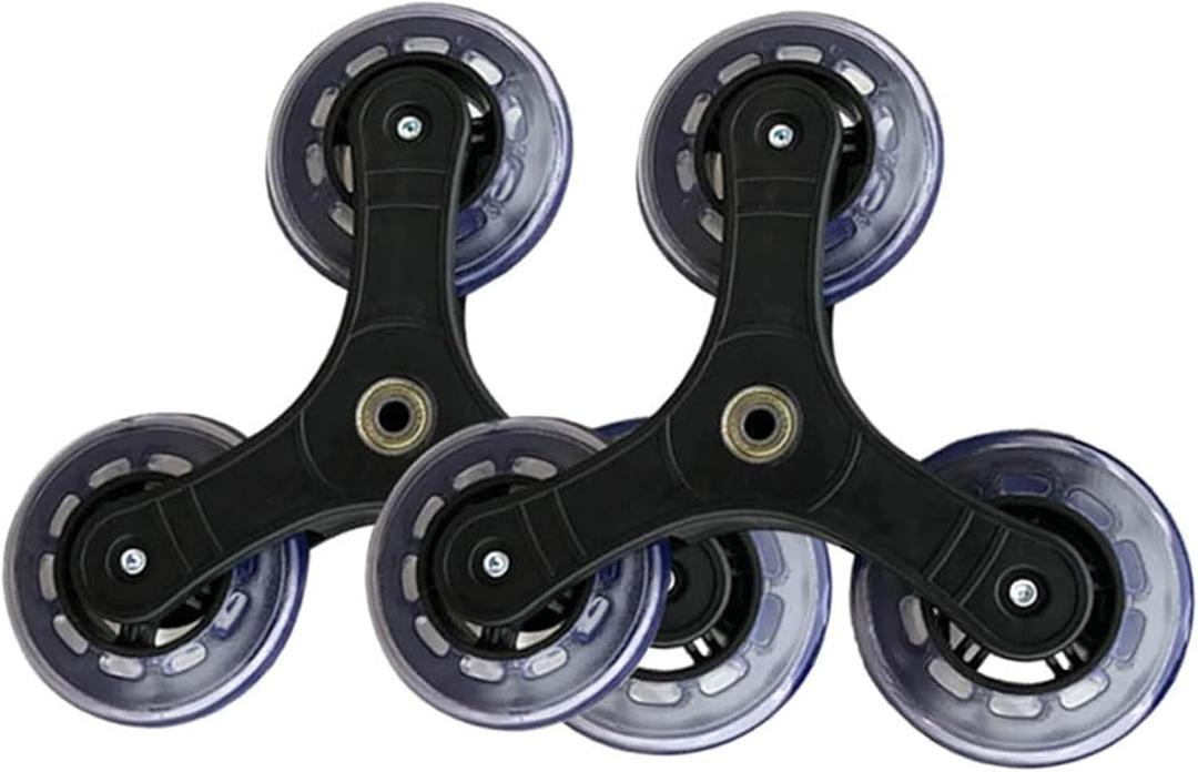 2pcs Shopping Cart Stair Climbing Triangle Replacement Casters - Grocery Shopping Cart Three-Wheel Stair Climbing Hardware