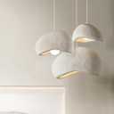 Scandinavian Pendant Lights Kitchen Island Beige White Concrete Cement Look Pendant Light Dome Hanging Lamp Wabi Sabi Chandelier - Small