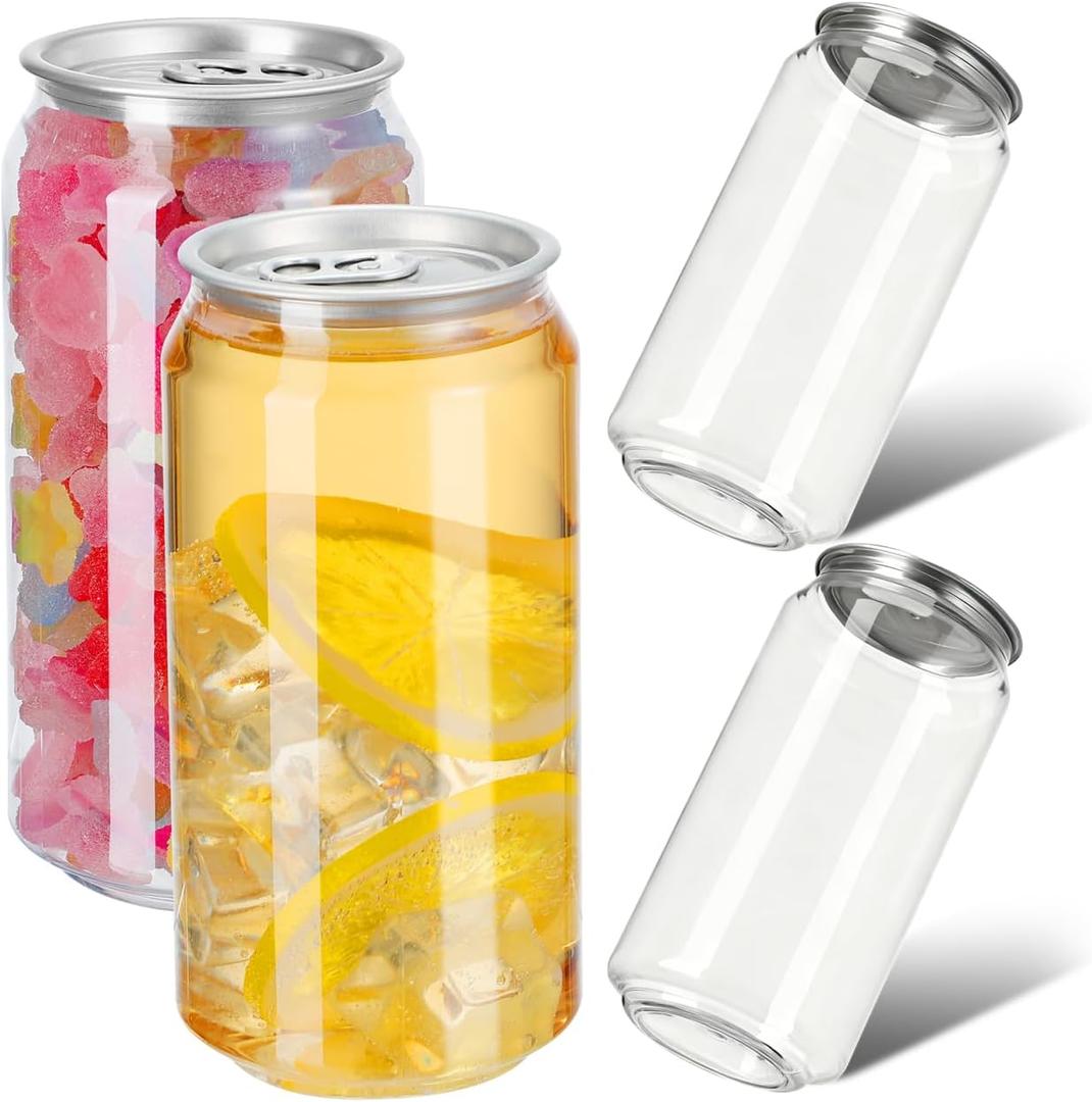 400ml Plastic Juice Bottles Aluminum Caps Leakproof Beverage Containers for Smoothies Milk 10 Pack
