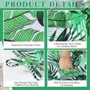 Geelin 4 Pcs High Back Patio Chair Cushion Indoor Outdoor Seat Chair Cushions Back Tufted Patio Rocking Pads Weather Replacement for Furniture (Green), About 112 X 53 X 10 Cm
