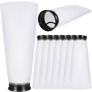 Jecery 8 Pcs 2.75 Inches Ring Filter Socks 300 m for Saltwater Aquarium Filter
