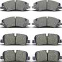 ALADICHE Front Rear Brake Pads Compatible with 2010-2013 Land Rover Sport,for 2010-2016 Land Rover LR4(D1099 D1479)