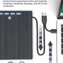 9 in 1 External CD DVD Drive, USB 3.0 and Type-C Disc Reader Writer Burner Player,Slim and Portable CD DVD +/-RW Optical Drive for PC Laptop Desktop MacBook Mac Windows Linux OS Apple