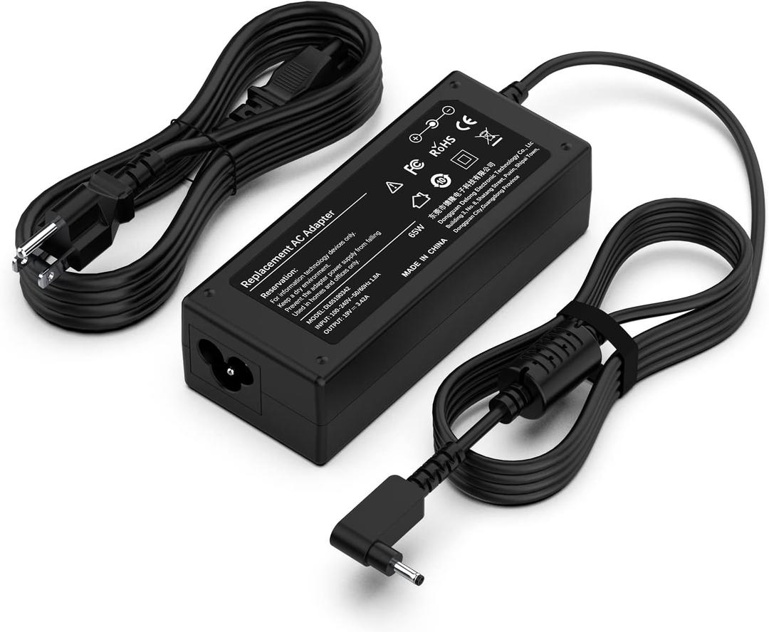 65W Laptop Charger Compatible with Acer Chromebook 11/13/14/15, R11/R13, N15Q Series, and PA-1650-80Compatible with Aspire S5 S7 R Series