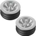 Dreyoo 2 Pcs 3 Inch End of Pipe Gripper Mechanical Plug, Steel Drain Pipe Cover with Galvanized Screw and Wing Nut for Outdoor Sewer Cleanout Drain