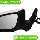 Car Door Mirror Side Mirror for Toyota COROLLA 2014-2018 Left Driver Side | Power Adjustable Glass | Heated Glass| Paint To Match |Turning Signal | Replace Partslink TO1320295| WHITE (LH)